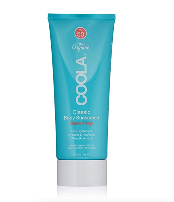 COOLA Organic Sunscreen SPF 50 Sunblock, Body Lotion and Sun Skin Care for Daily Protection, Guava Mango